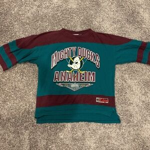 Vintage 90s Mighty Ducks Overside NHL Pro Edge Hockey Jersey